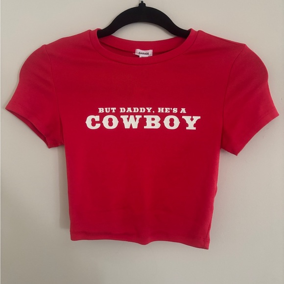 But Daddy He's A Cowboy Crop Top - Picture 2 of 9